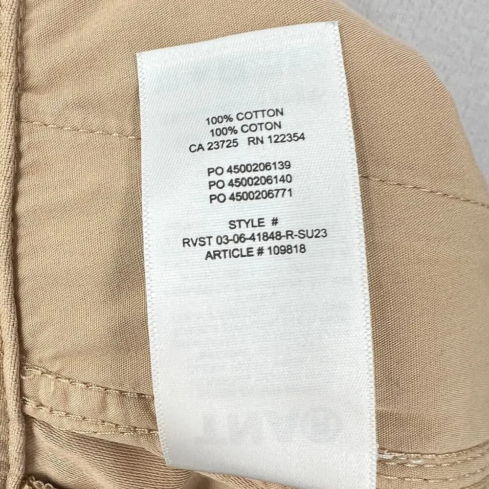 ARITZIA TNA Supply Cargo Pants Womens 6 Tan High Rise Wide Straight Leg Casual - Picture 14 of 16